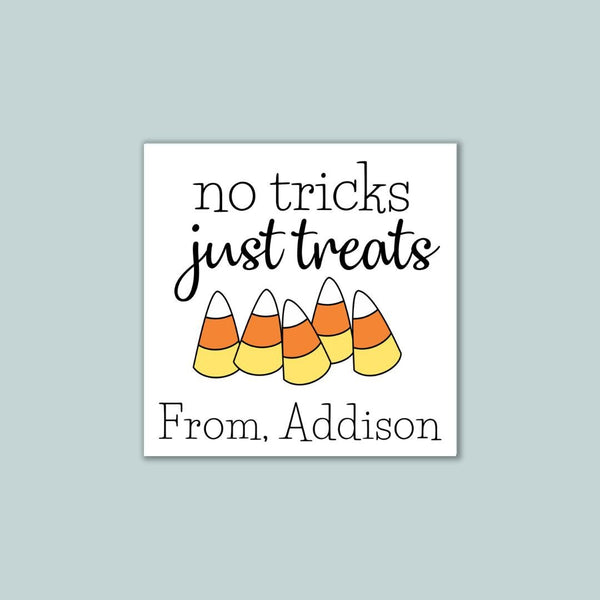 Candy Corn - Personalized Square Gift Sticker - The Note House
