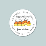 Candy Corns - Personalized Round Gift Sticker - The Note House