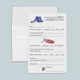 Canoe and Bear Paw - Personalized Fill-in Camp Letter Template - The Note House