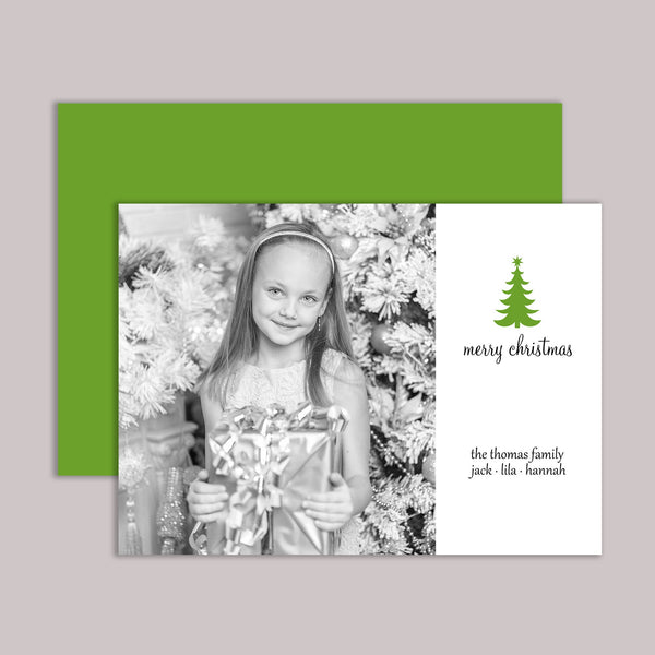 Christmas Tree - Personalized Photo Card - The Note House