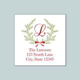 Christmas Wreath - Address Label - The Note House