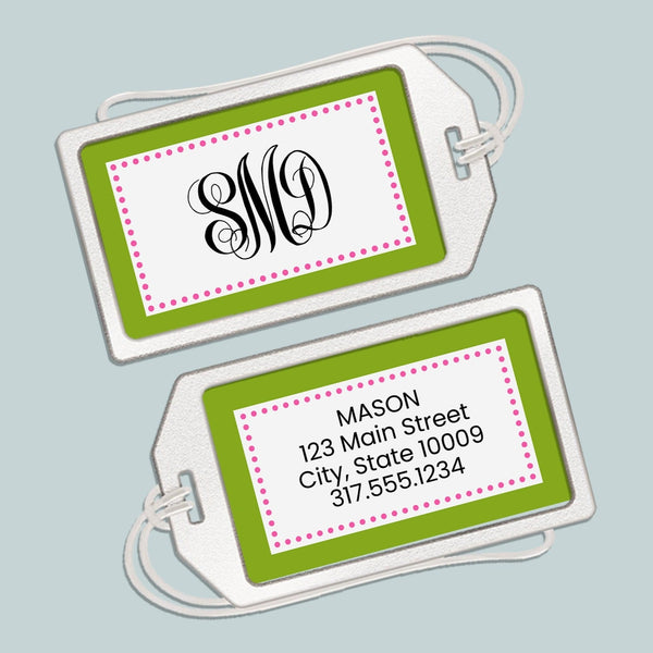 Classic Monogram - Personalized Acrylic Luggage Tag - The Note House
