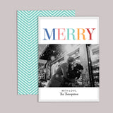 Colorful Merry - Personalized Photo Card - The Note House