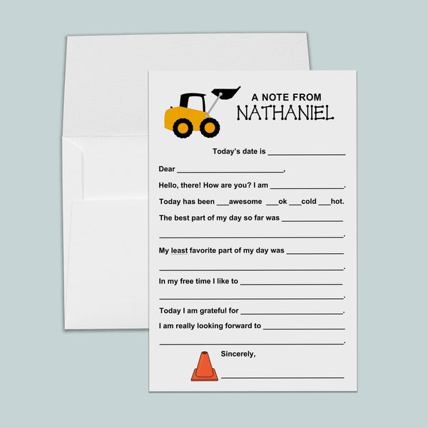 Construction - Personalized Fill-in Letter Template - The Note House