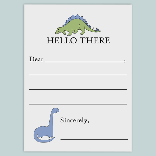 Dinosaurs - Lined Note Cards - The Note House
