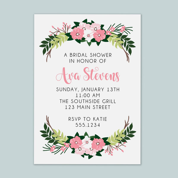 Flower Bouquet Bridal Shower - Custom Invitation - The Note House