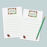 Football - Personalized Lined Letter Writing Stationery - The Note House