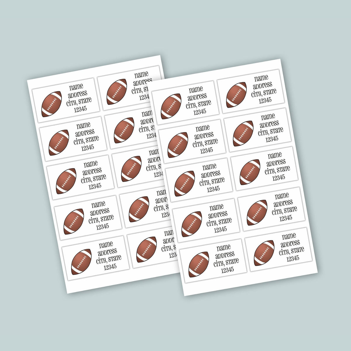 Football - Personalized Lined Letter Writing Stationery - The Note House