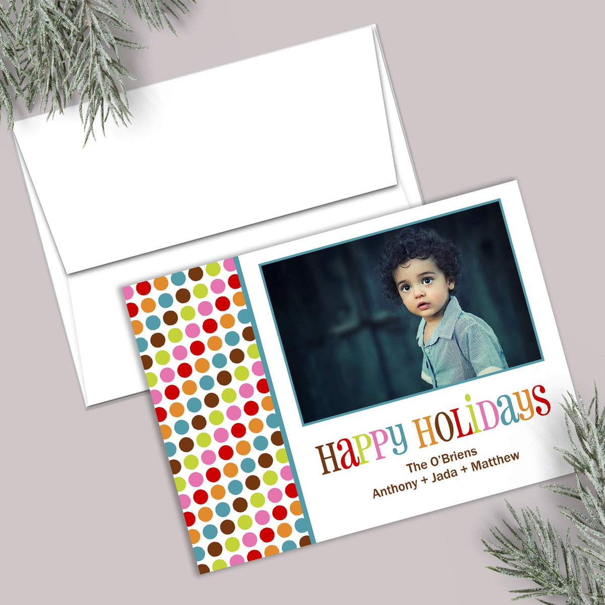 Fun Dots - Personalized Photo Card - The Note House