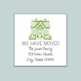 Gingerbread House - We've Moved Address Label - The Note House