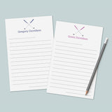 Golf - Personalized Lined Letter Writing Stationery - The Note House