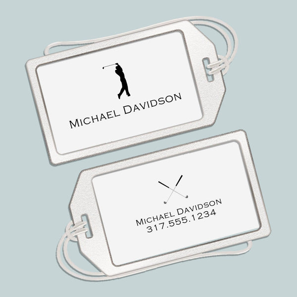 Golfer - Personalized Acrylic Luggage Tag - The Note House