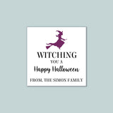Halloween Witch - Personalized Square Gift Sticker - The Note House