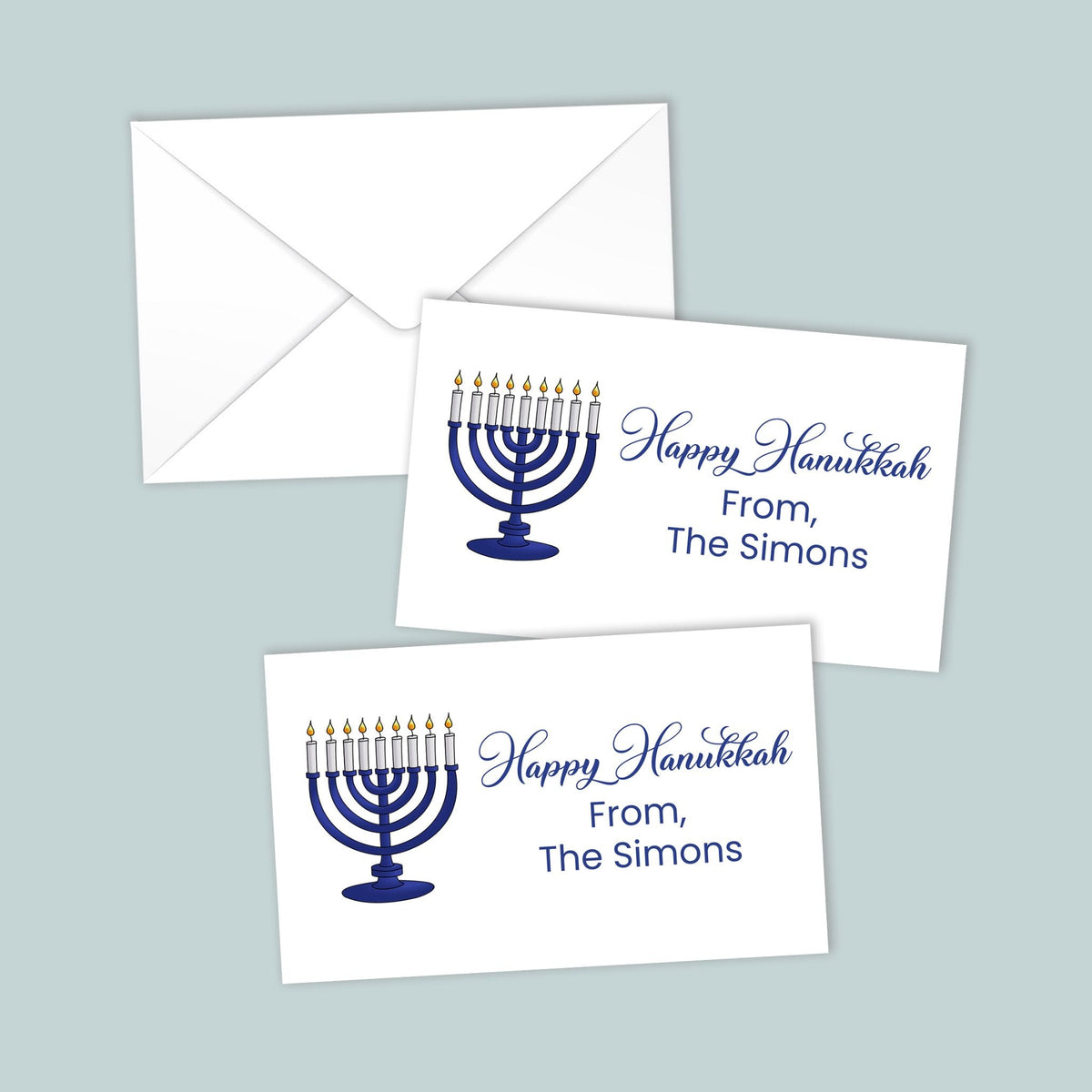 Hanukkah Menorah - Personalized Gift Enclosure - The Note House