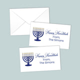 Hanukkah Menorah - Personalized Gift Enclosure - The Note House