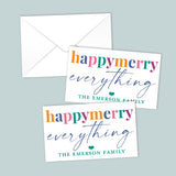 Happy Merry Everything - Personalized Gift Enclosure - The Note House