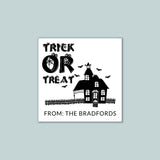 Haunted House - Personalized Square Gift Sticker - The Note House