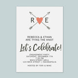 Heart and Arrows - Custom Invitation - The Note House