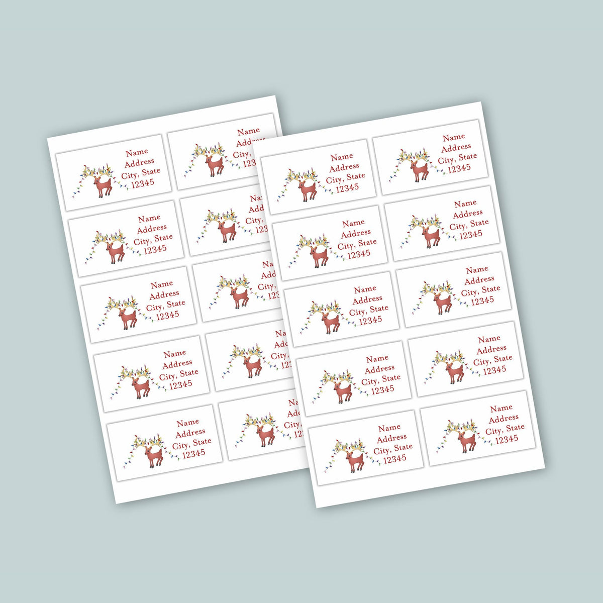 Holiday Reindeer - Personalized Fill-in Letter Template - The Note House
