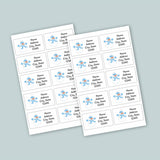 Holiday Snowman Blue - Personalized Fill-in Letter Template - The Note House