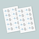 Holiday Snowman Blue - Personalized Fill-in Letter Template - The Note House