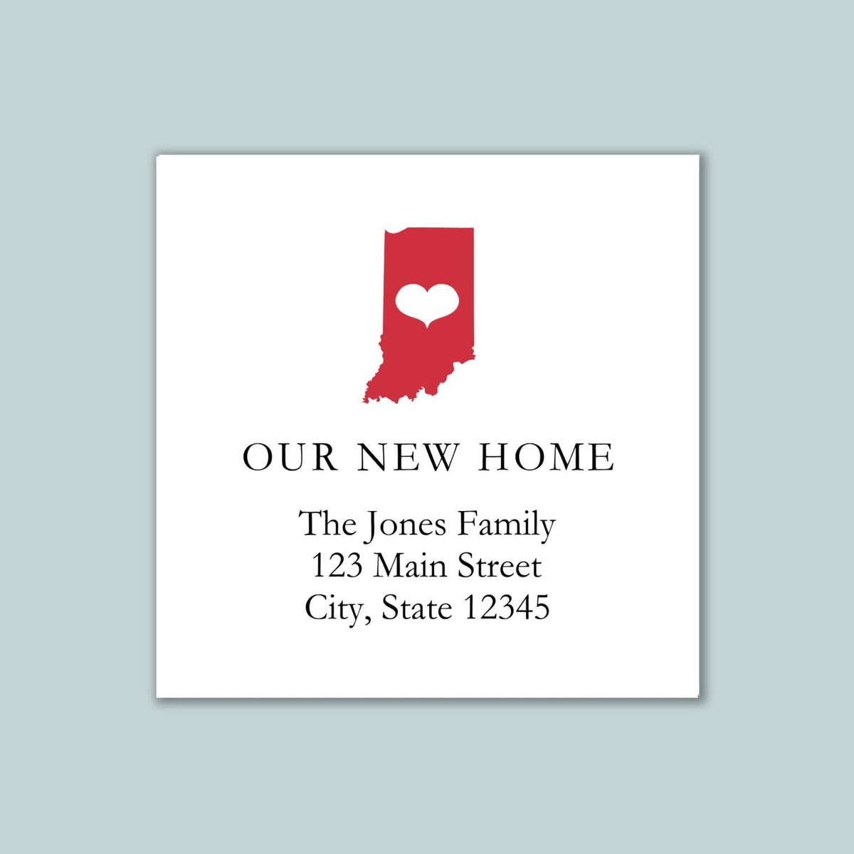 Home Sweet Home State - We've Moved Address Label - The Note House