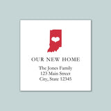 Home Sweet Home State - We've Moved Address Label - The Note House