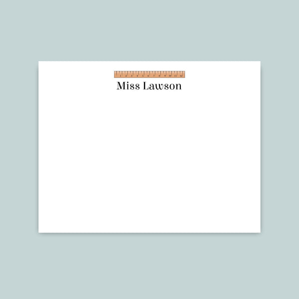 Math Teacher - Personalized Flat Note Card - The Note House