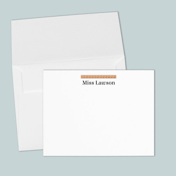 Math Teacher - Personalized Flat Note Card - The Note House