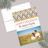 Modern Argyle - Personalized Photo Card - The Note House