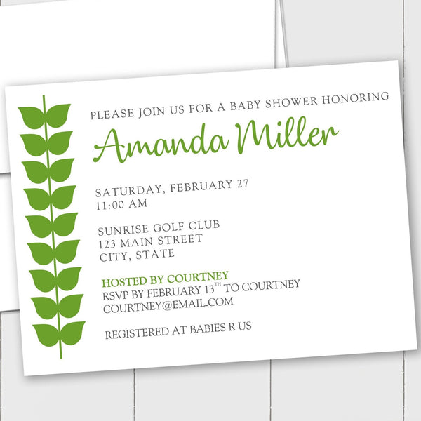 Modern Branches Shower - Custom Invitation - The Note House
