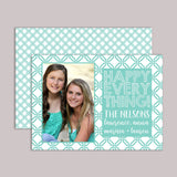 Modern Wicker - Personalized Photo Card - The Note House