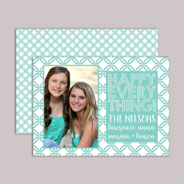 Modern Wicker - Personalized Photo Card - The Note House