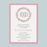 Monogram Floral - Custom Invitation - The Note House