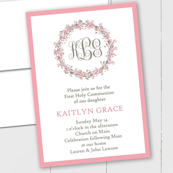 Monogram Floral - Custom Invitation - The Note House