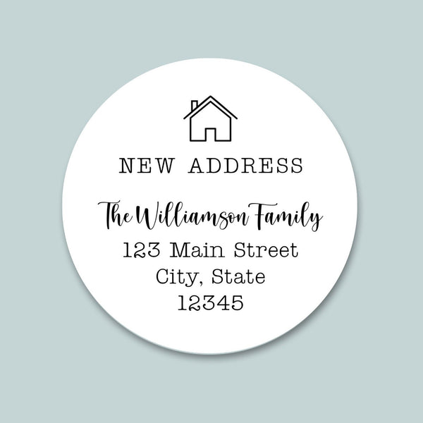 New Home - Round Address Label - The Note House