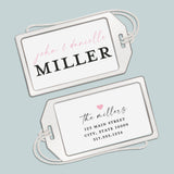 Newlyweds Personalized Acrylic Luggage Tag with Loop - Personalized ID Tag - The Note House