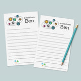 Outer Space - Personalized Lined Letter Writing Stationery - The Note House