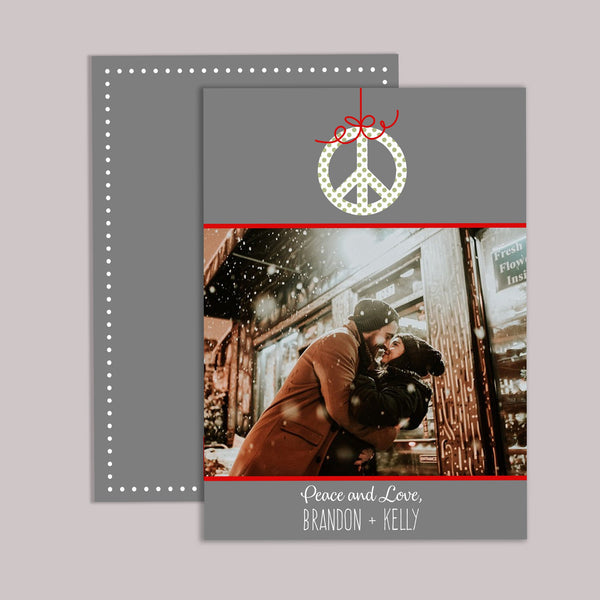 Peace Ornament - Personalized Photo Card - The Note House