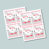 Pencil - Classroom Valentine's Day Cards - Printable Instant Download - The Note House