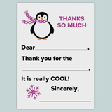 Penguin - Fill-in-the-Blank Thank You Cards - The Note House