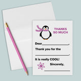 Penguin - Fill-in-the-Blank Thank You Cards - The Note House