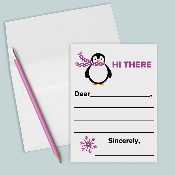 Penguin - Lined Note Cards - The Note House
