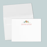 Pretty Floral - Personalized Flat Note Card - The Note House