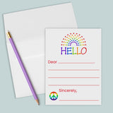 Rainbow Peace - Lined Note Cards - The Note House