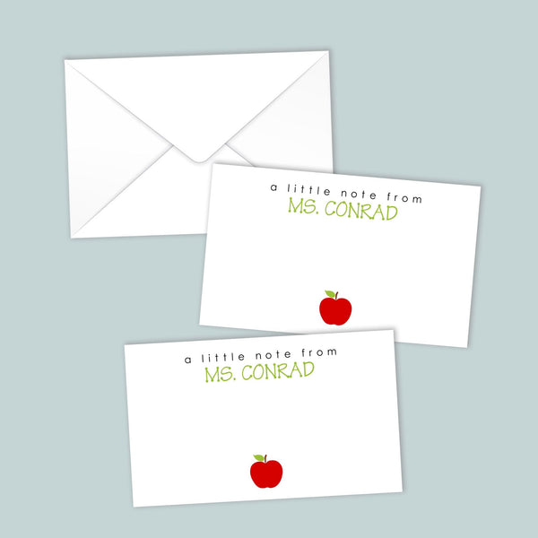 Red Apple - Personalized Gift Enclosure - The Note House