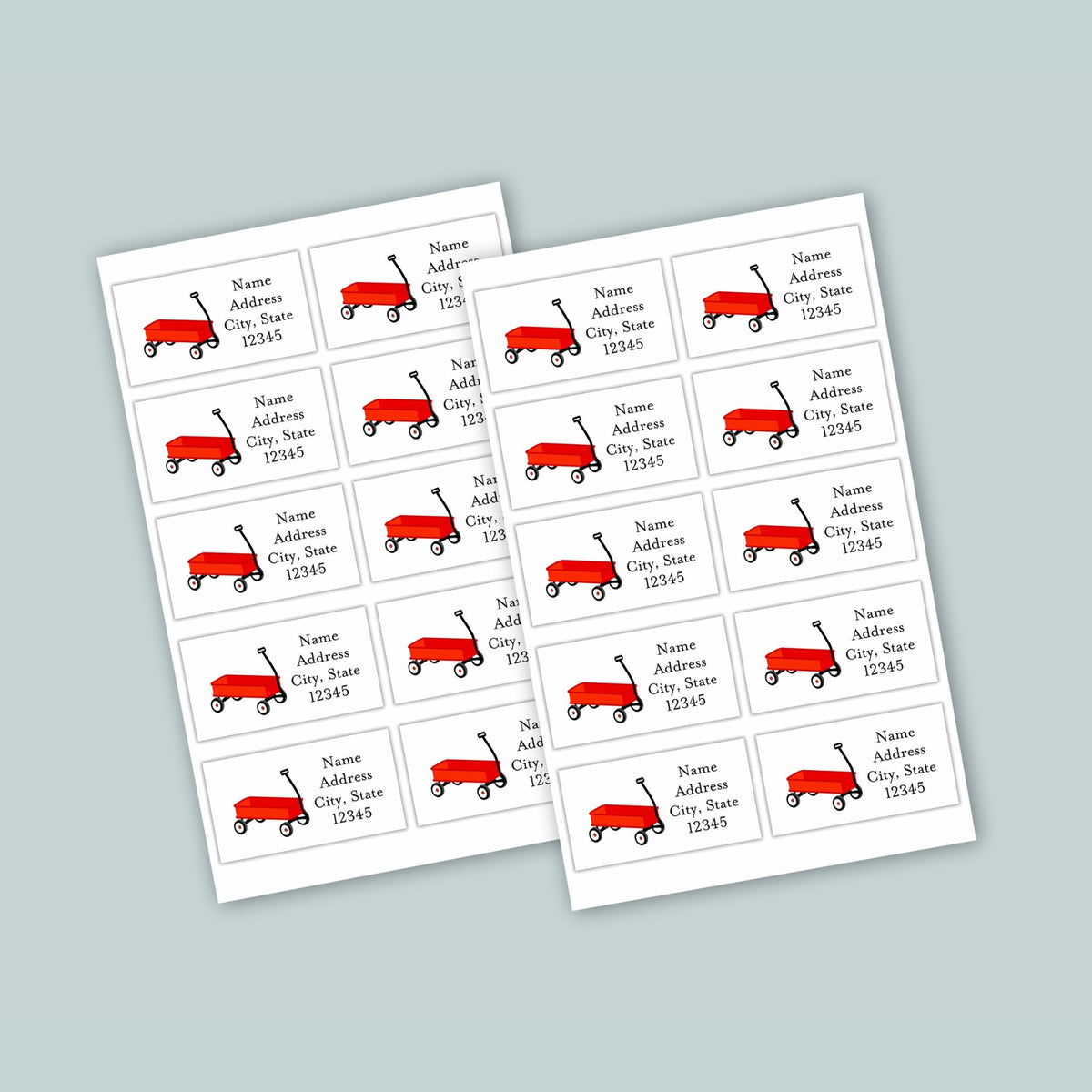 Red Wagon - Personalized Fill-in-the-Blank Thank You Cards - The Note House