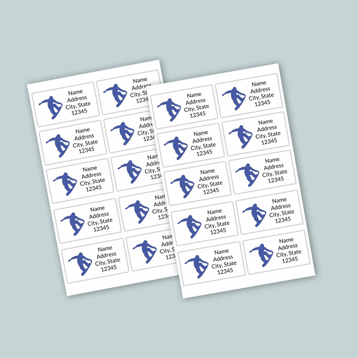 Snowboarder - Personalized Fill-in-the-Blank Thank You Cards - The Note House