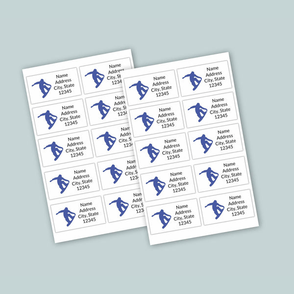 Snowboarder - Personalized Fill-in-the-Blank Thank You Cards - The Note House