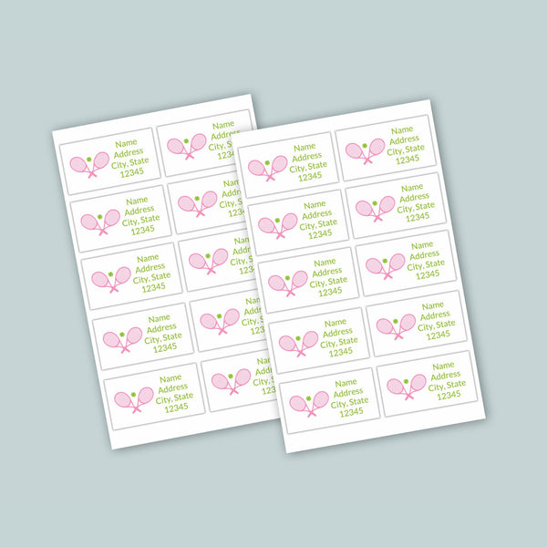 Tennis Racket and Ball - Personalized Lined Letter Writing Stationery - The Note House